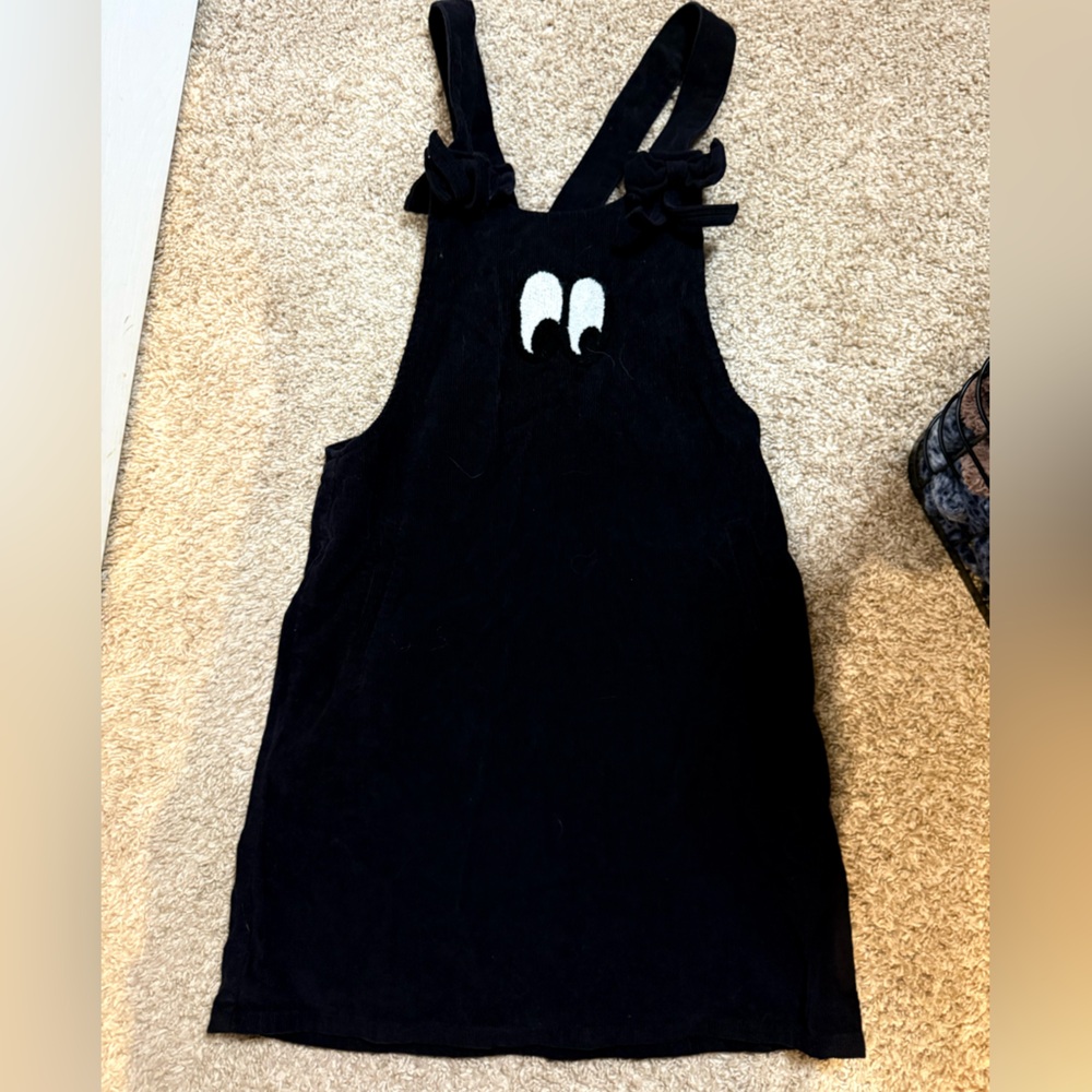 Retro Lazy Oaf mini black Corduroy dress